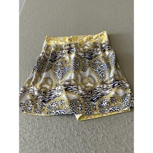 Skort Obsession Skort Womens Large Yellow Chain Animal Print Golf Athletic
